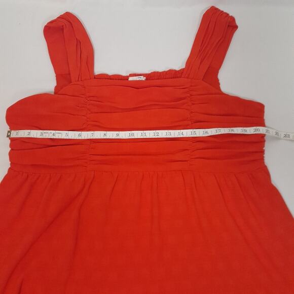 Entro Dress Red Tiered Maxi Women XL EUC Boho Western Cottagecore Lagenlook - Picture 12 of 13